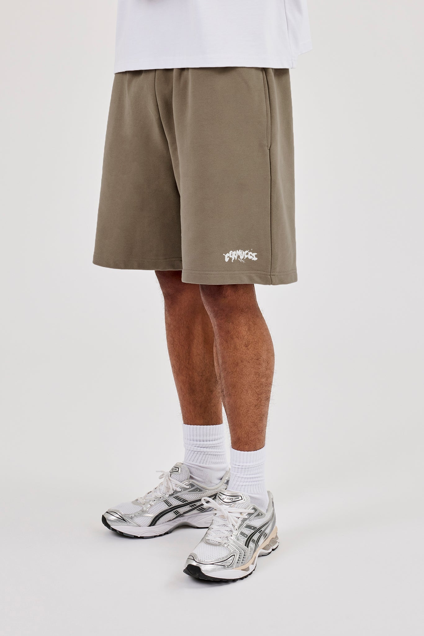 Cernucci Puff Print Relaxed Shorts - Taupe